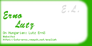 erno lutz business card